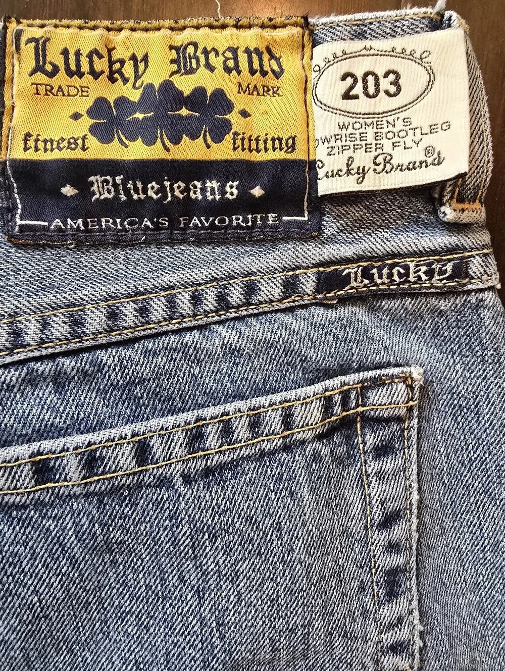 Vintage Lucky Brand 203 Low Rise Bootleg Jeans Women's Size 12 Y2K - Picture 7 of 15